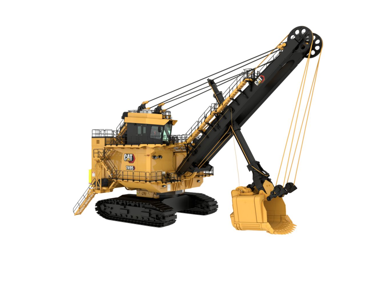 Cat 7495 with Rope Crowd electric rope shovel