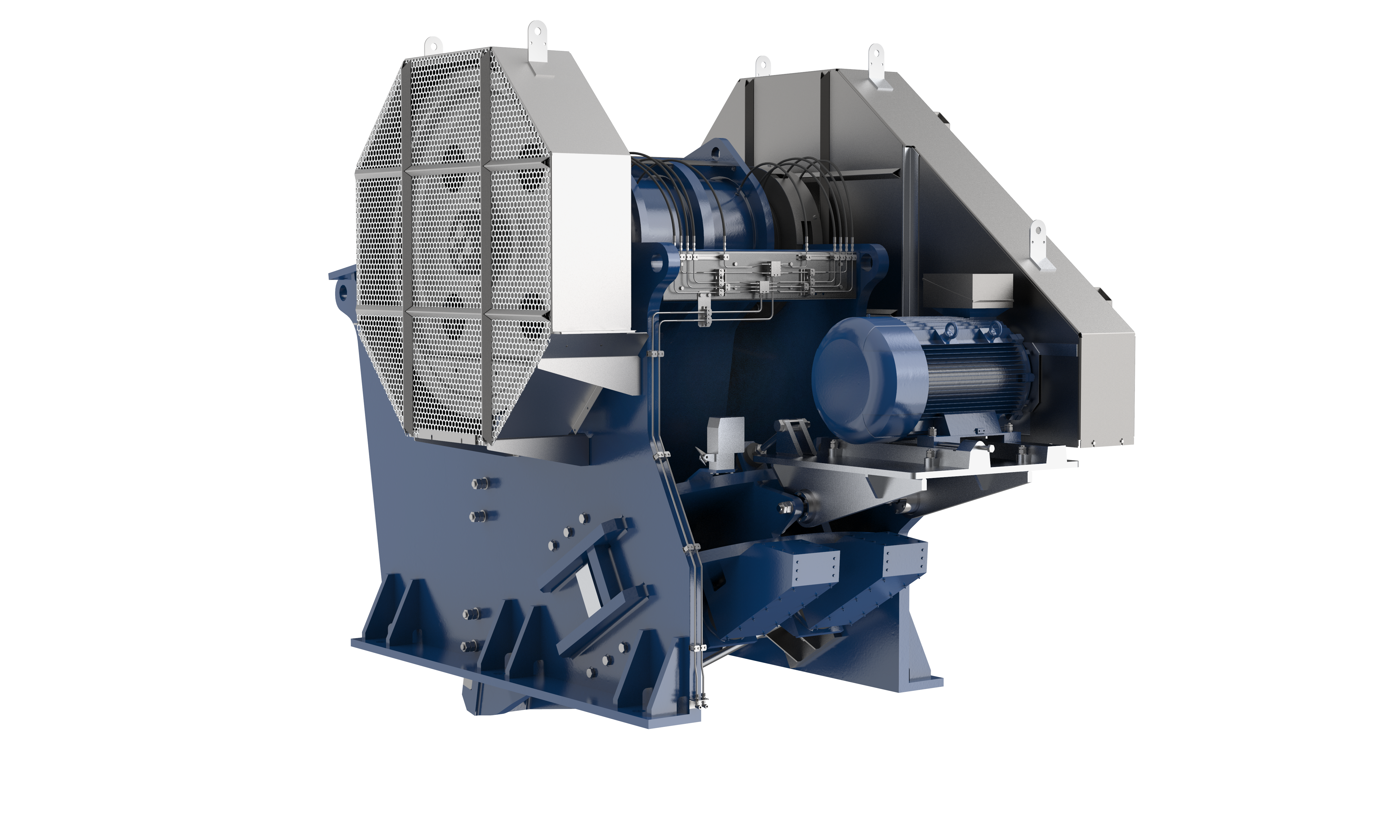 FLS EB jaw crusher Drive and Lubrication Sideviews Official Figure