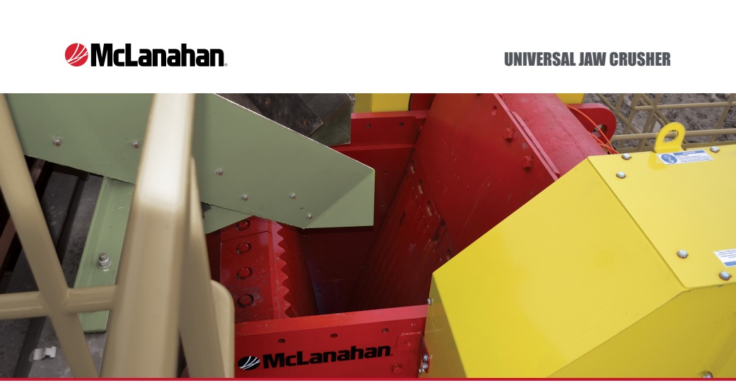 McLanahan Universal 颚式破碎机原厂样本中的破碎腔照片