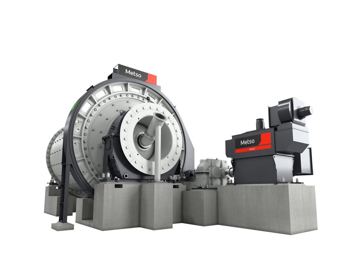 Metso Select 齿轮驱动球磨机原厂整机图