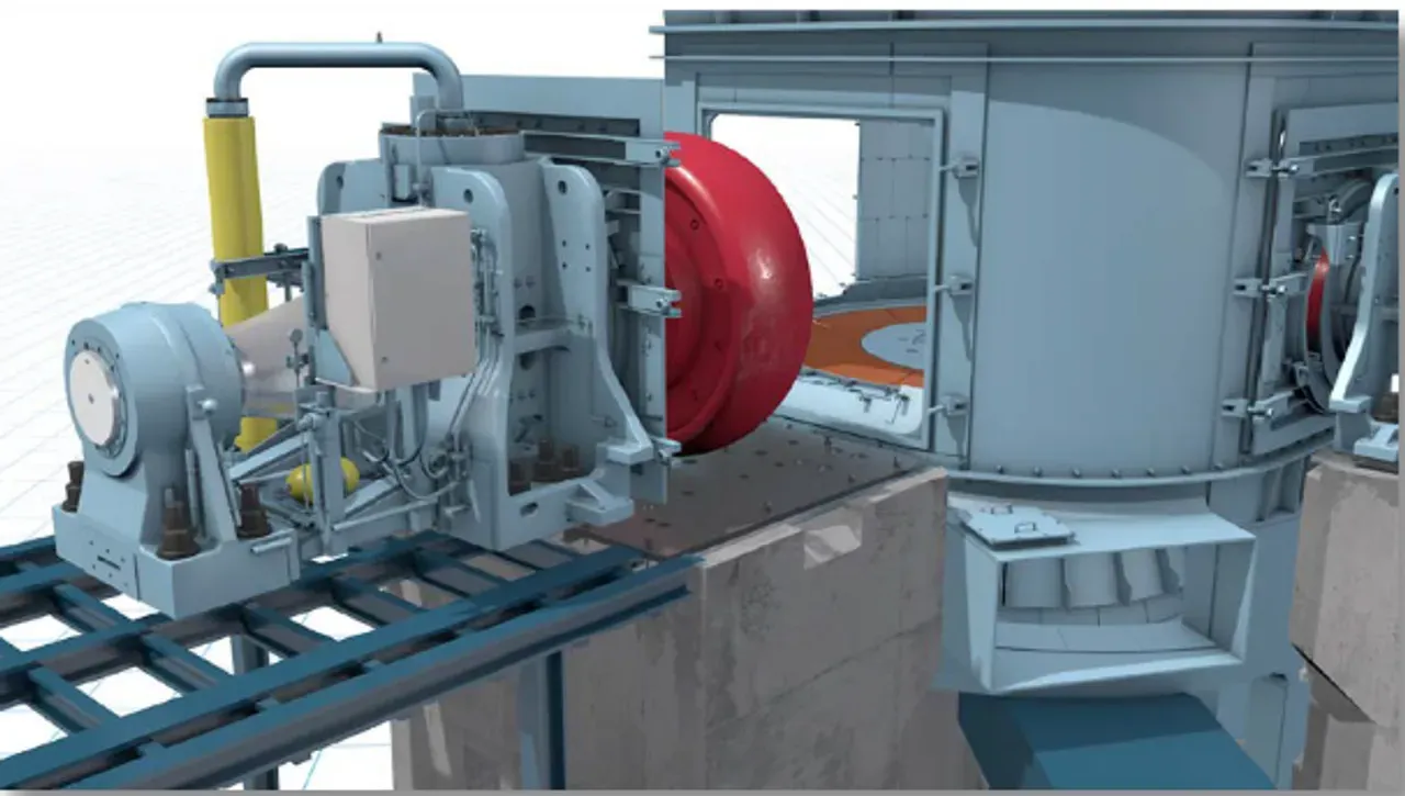 quadropol grinding roller Units to extract original factory pictorial illustration