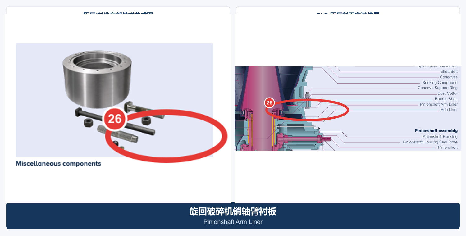 Pinion Shaft Arm Guard Identification Figures