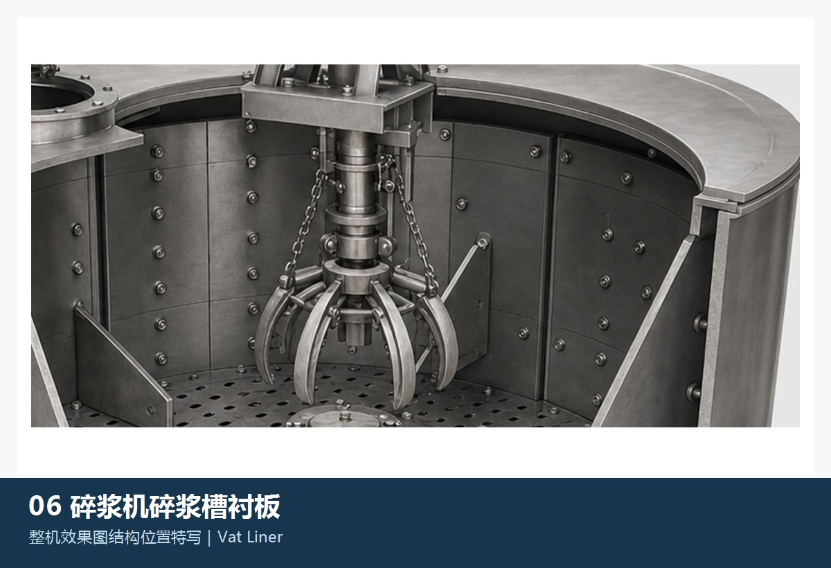 Illustration of the general pulper tub liner category