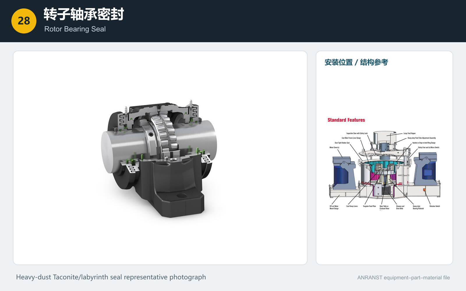 VSI -axis shocks Rotor Bearing Seal