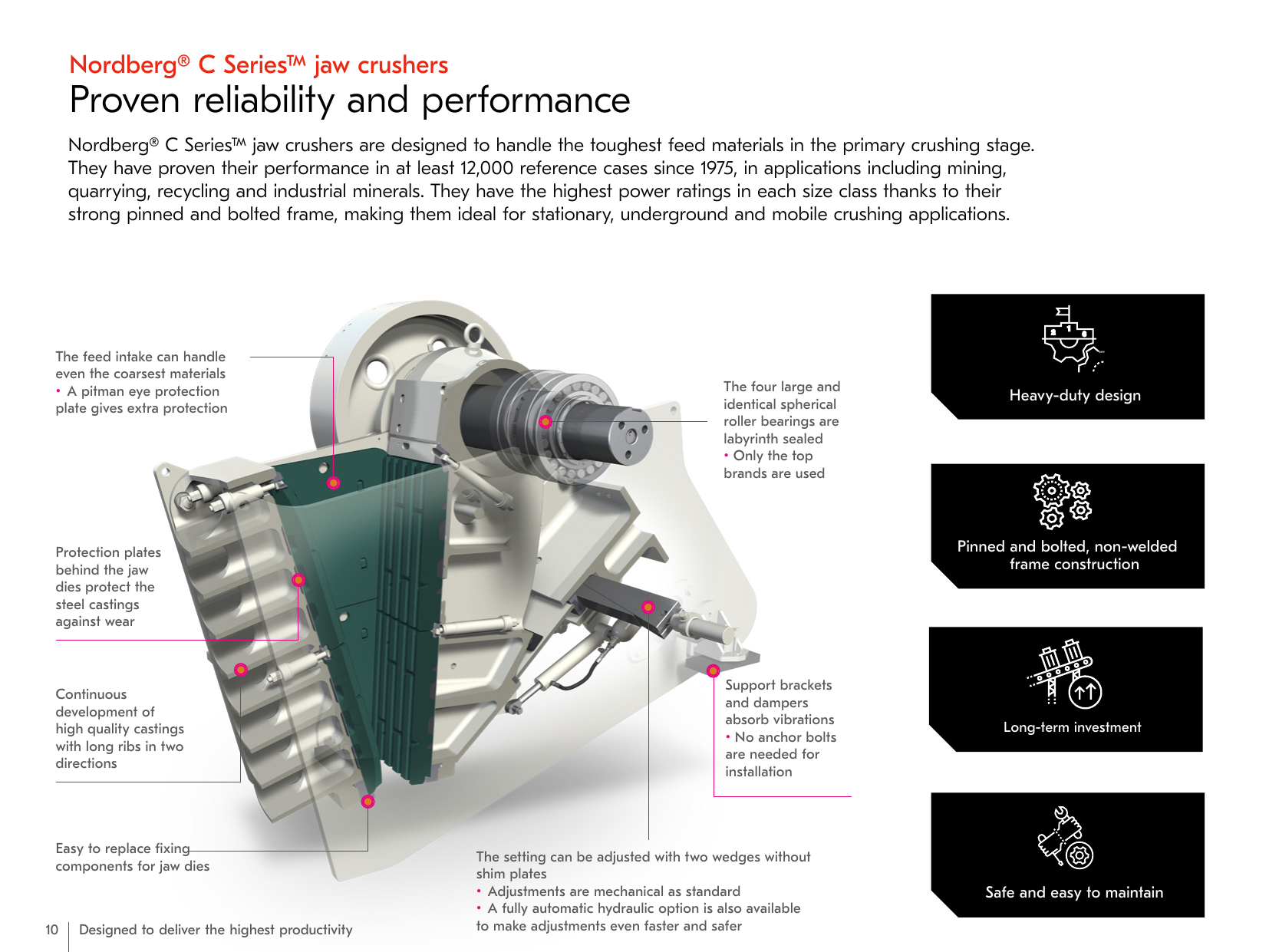 Nordberg C Series jaw crusher cutaway