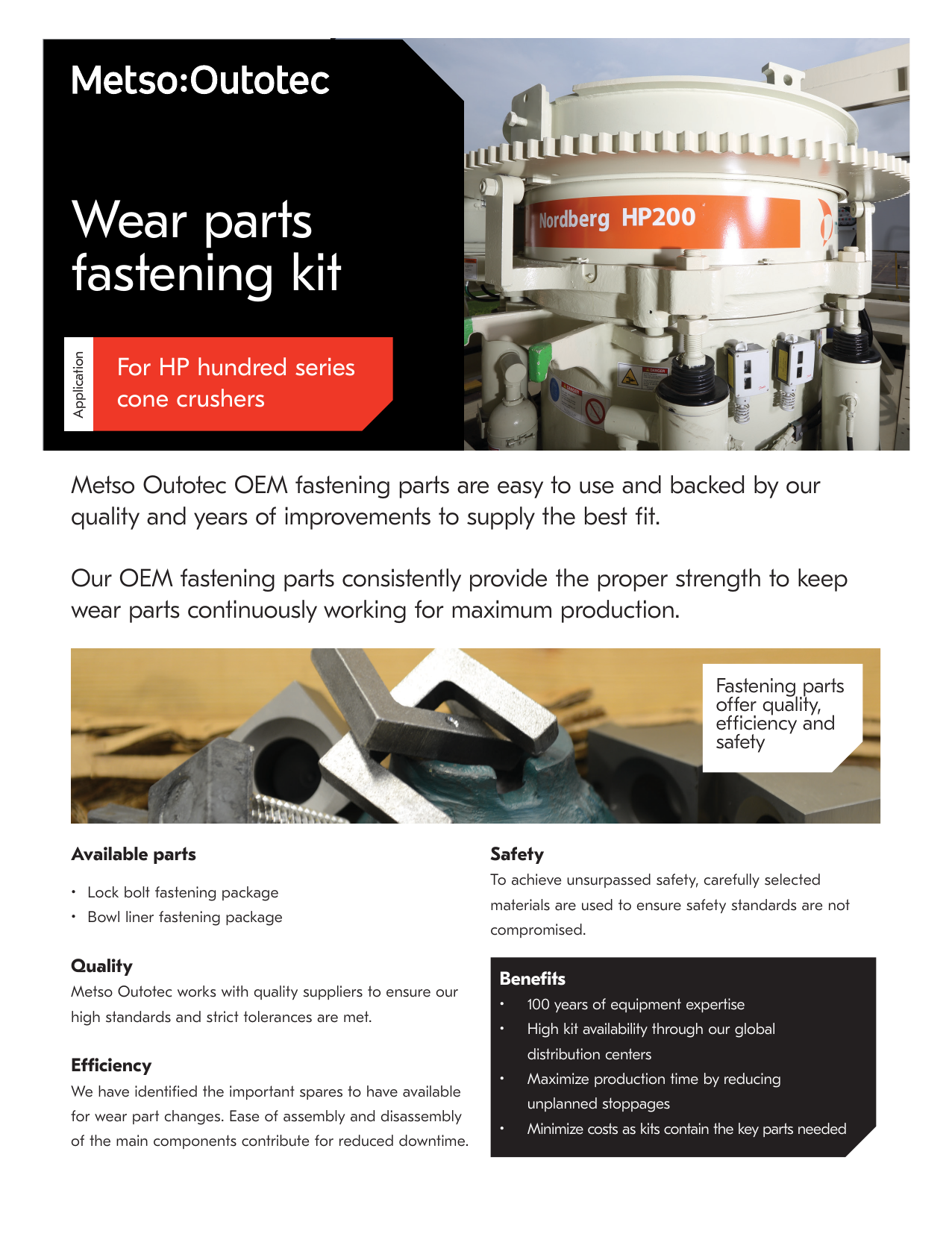 HP Series Wear-Part Fastening Kits