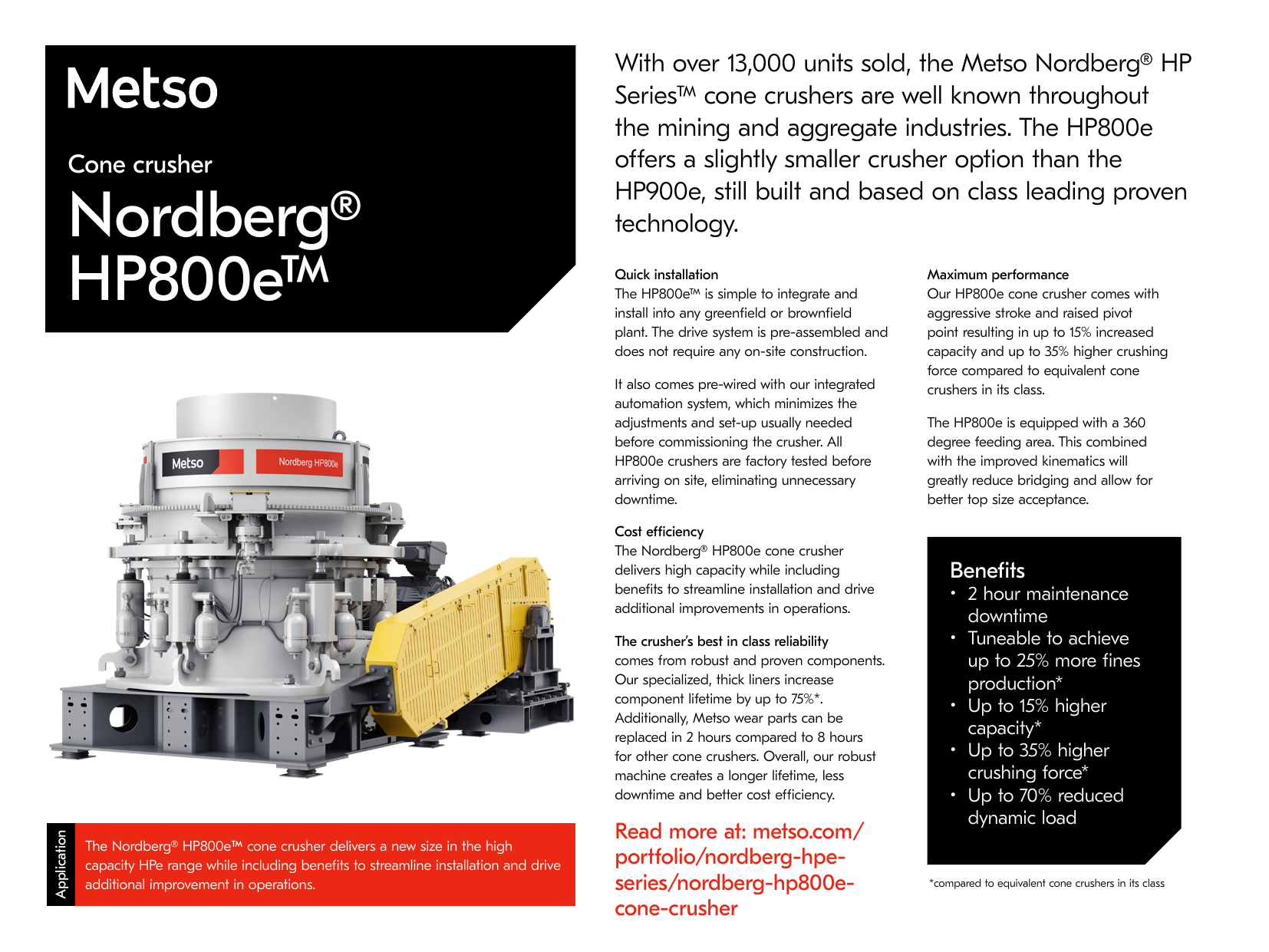 Metso Nordberg HP800e 圆锥破碎机原厂样本