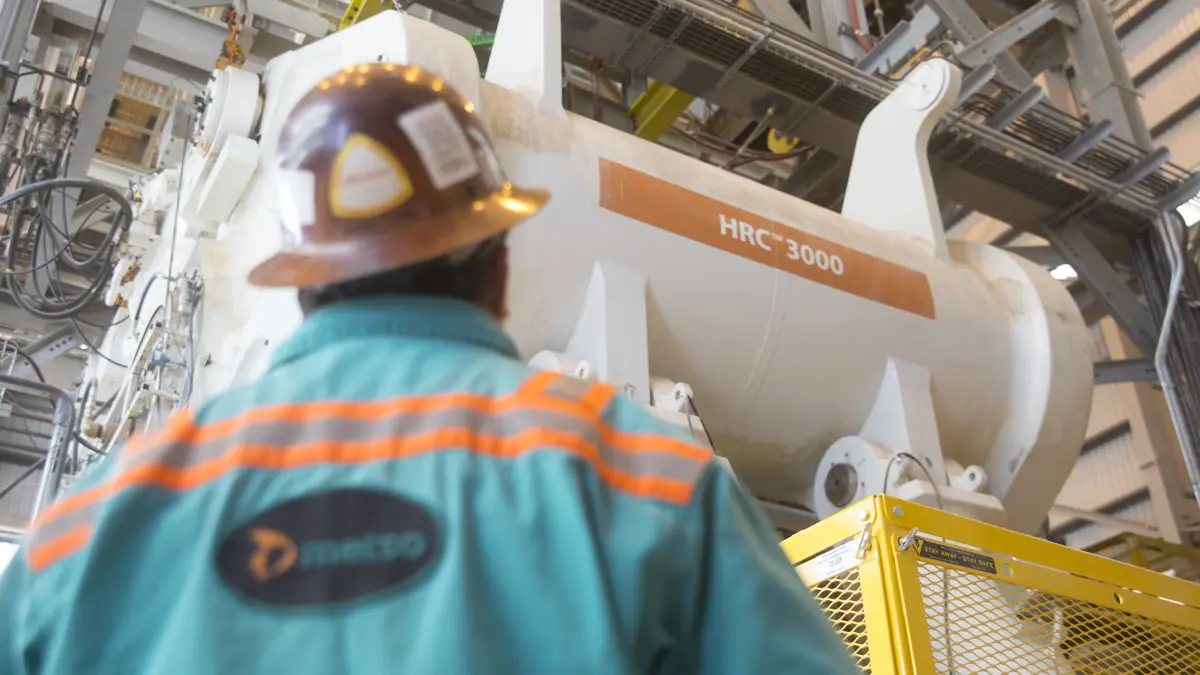Metso HRC 3000 Ремонт стойки и оси