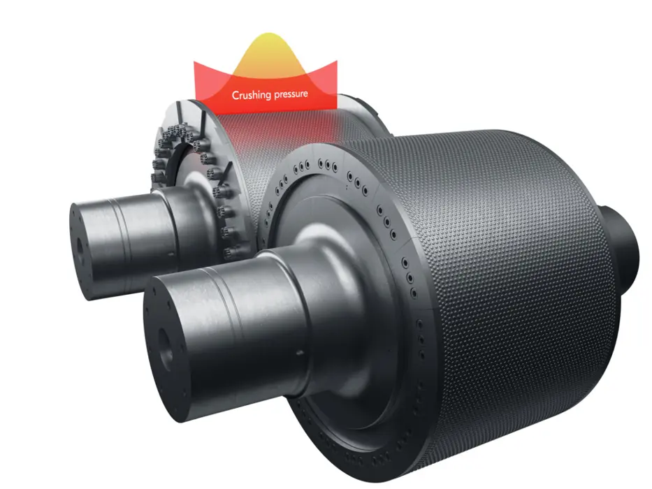 Metso HRC Flange Rolls, бандаж валка и Roll Shafts
