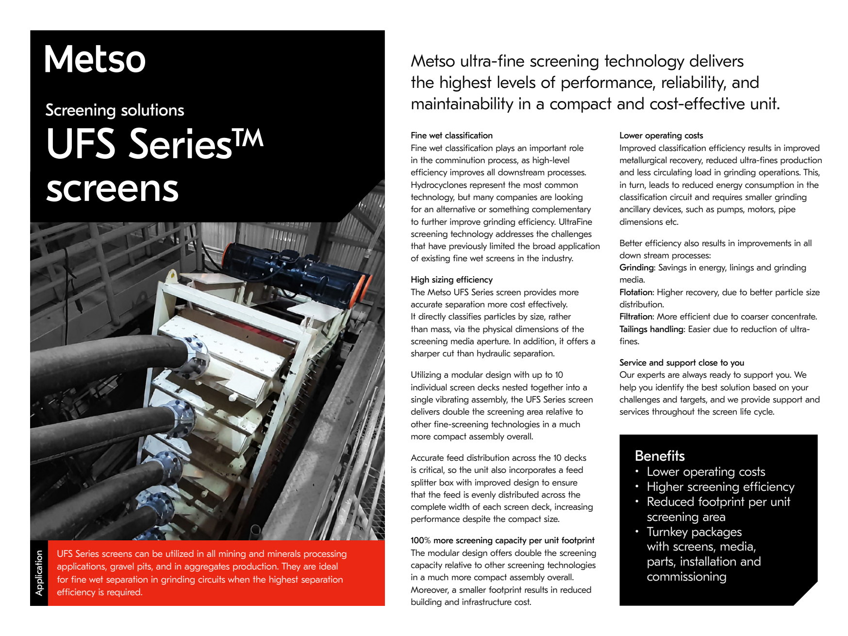 Metso UFS Series Ultra-fine wet slithering plant data
