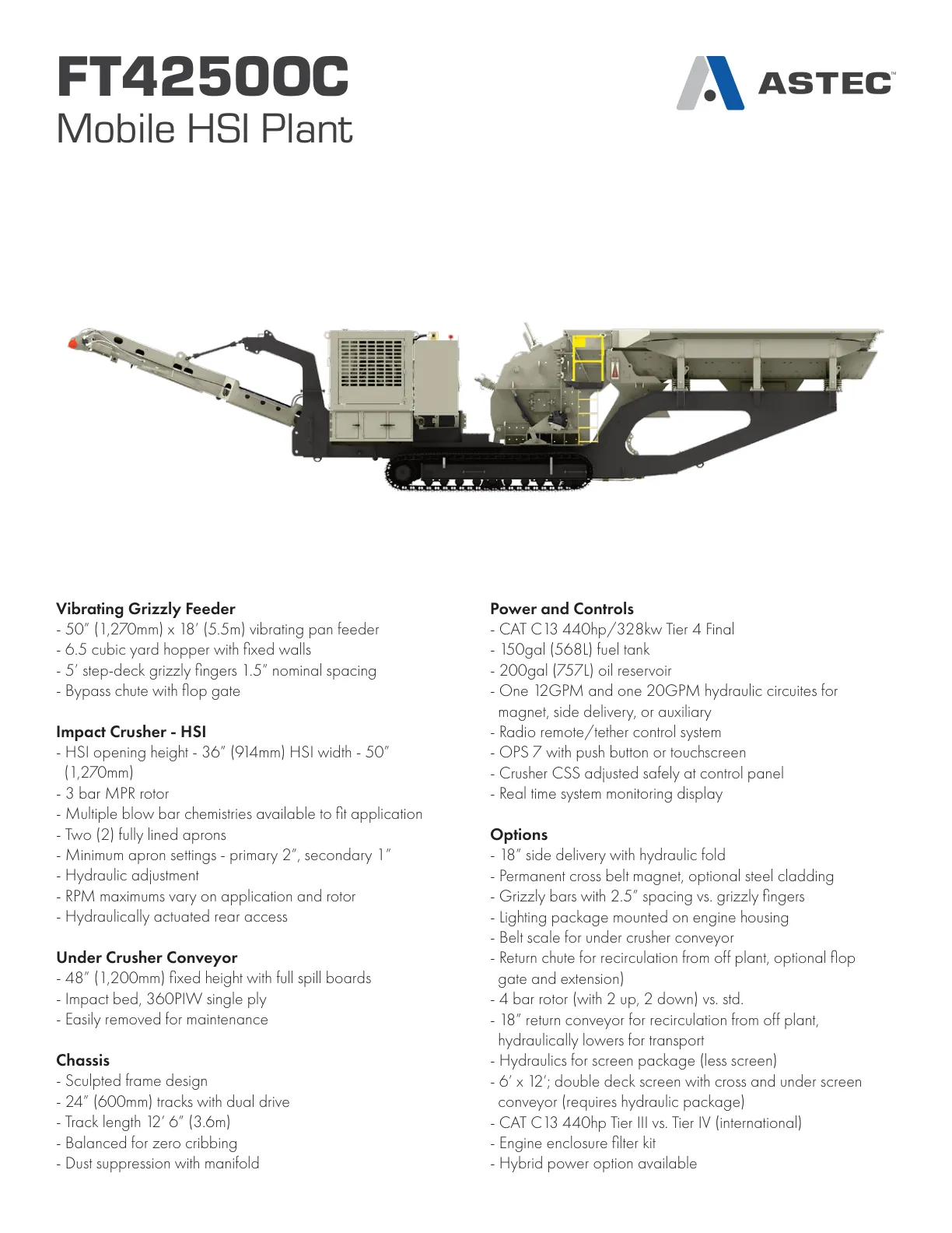 Planta de trituración de impacto sobre orugas Fast Trax / Global Track