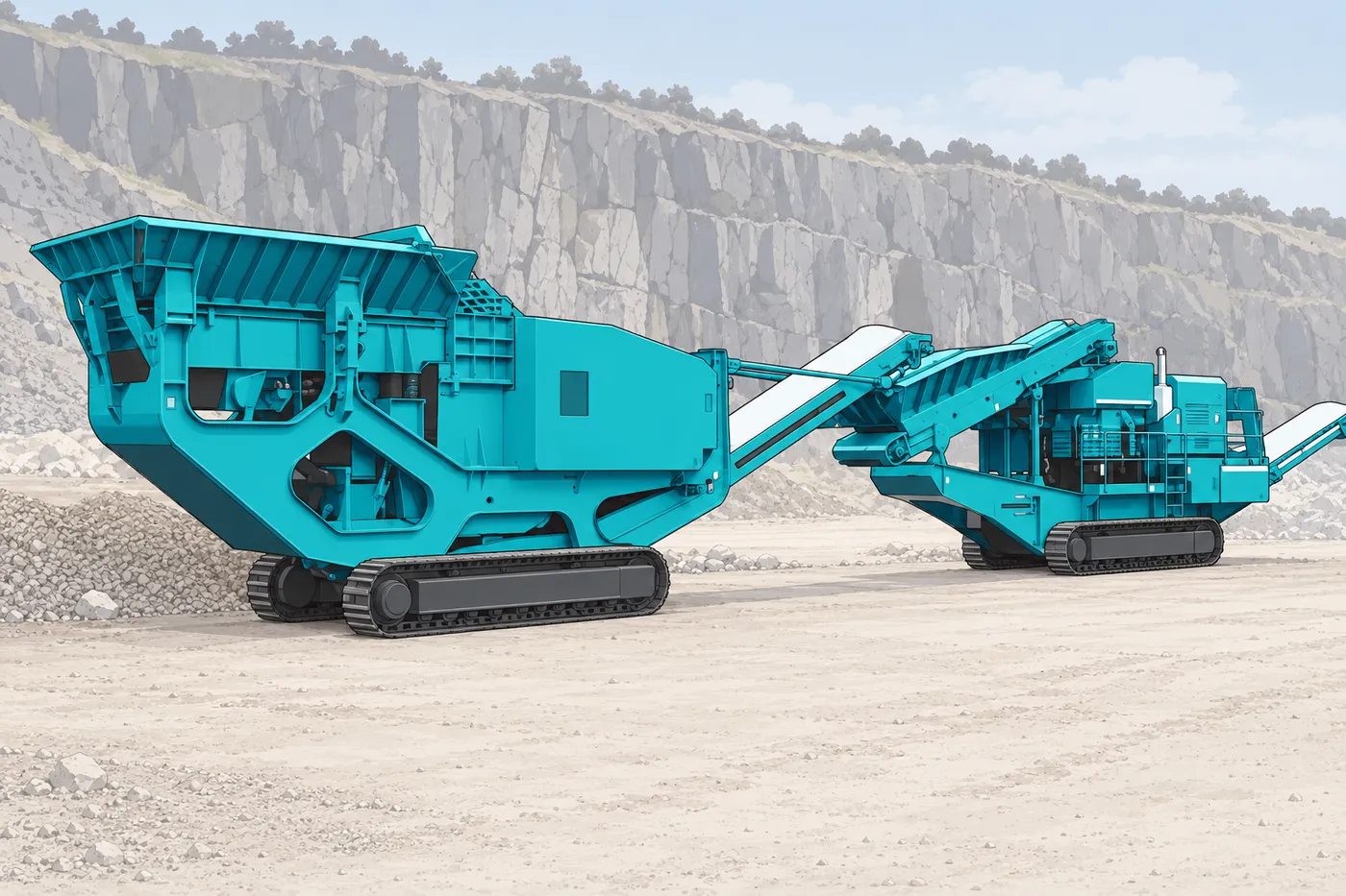 Trituradora de mandíbulas móvil sobre orugas / Premiertrak