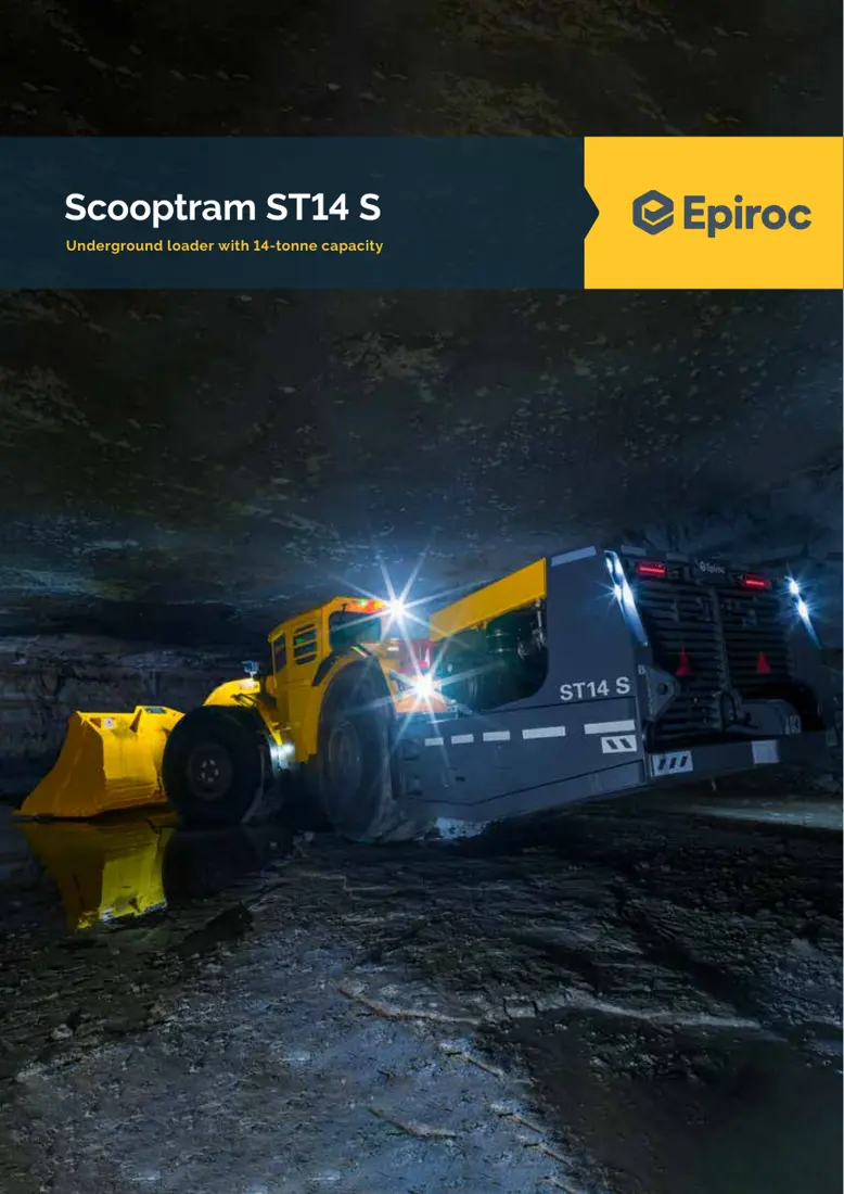 Imagen oficial del cargador subterráneo Epiroc Scooptram ST14 S