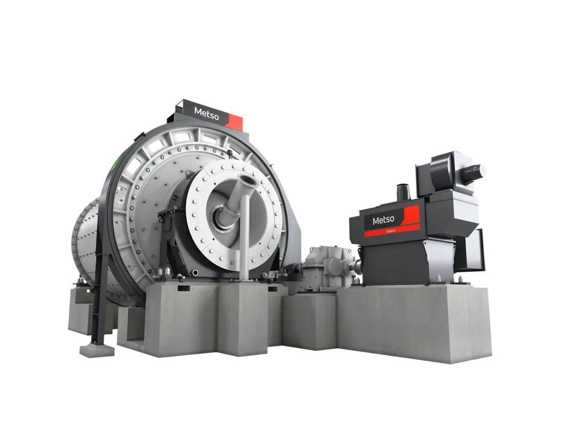 Molino de bolas Metso Select con accionamiento por engranajes, imagen del fabricante