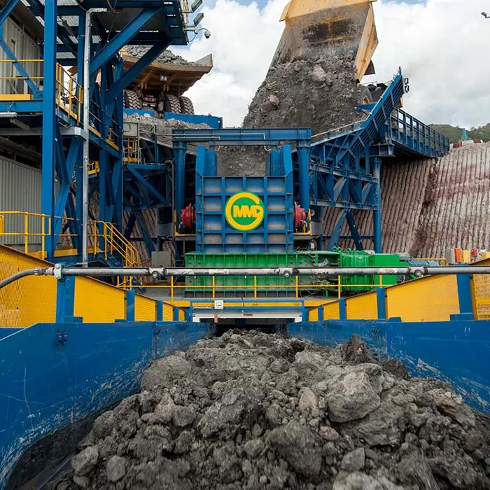 Sistema MMD de trituración de calibración y transporte en el tajo