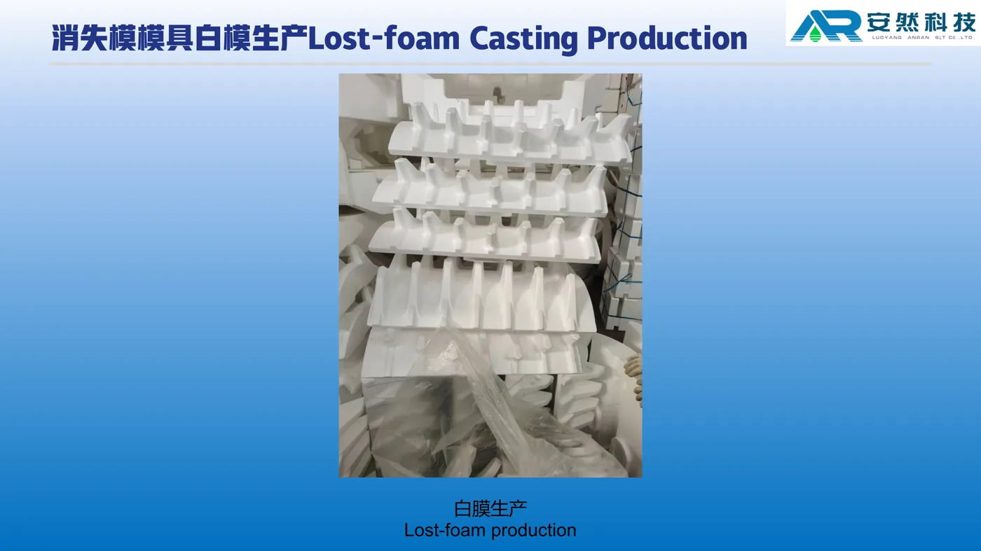 Tooth plate process step 03: Lost-foam white pattern production