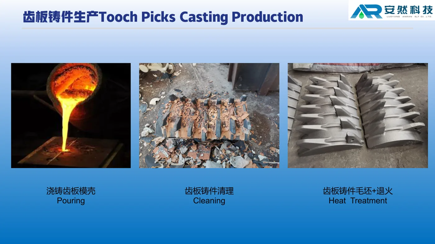 Tooth plate process step 05: Tooth plate casting, cleaning and annealing