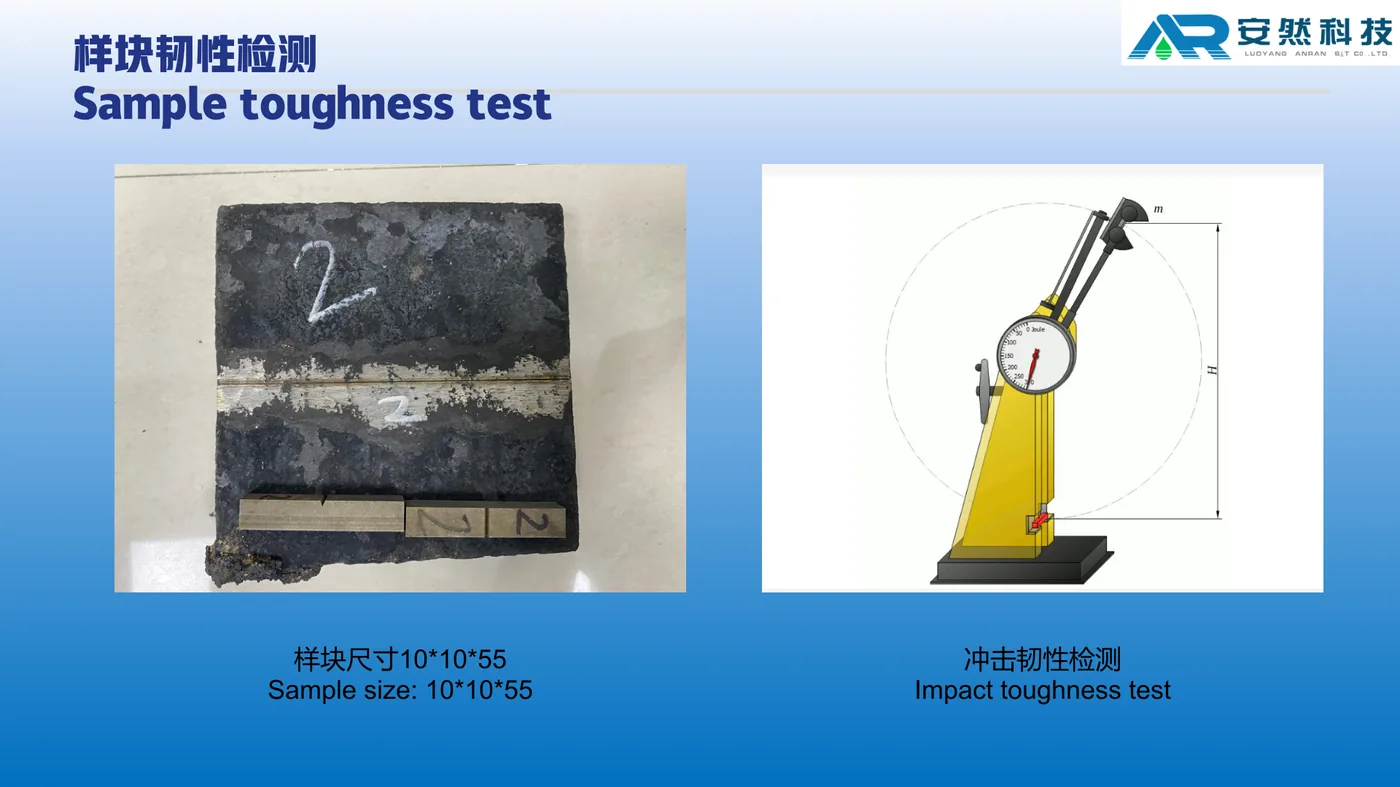 Tooth plate process step 11: Sample toughness test (10×10×55 impact)