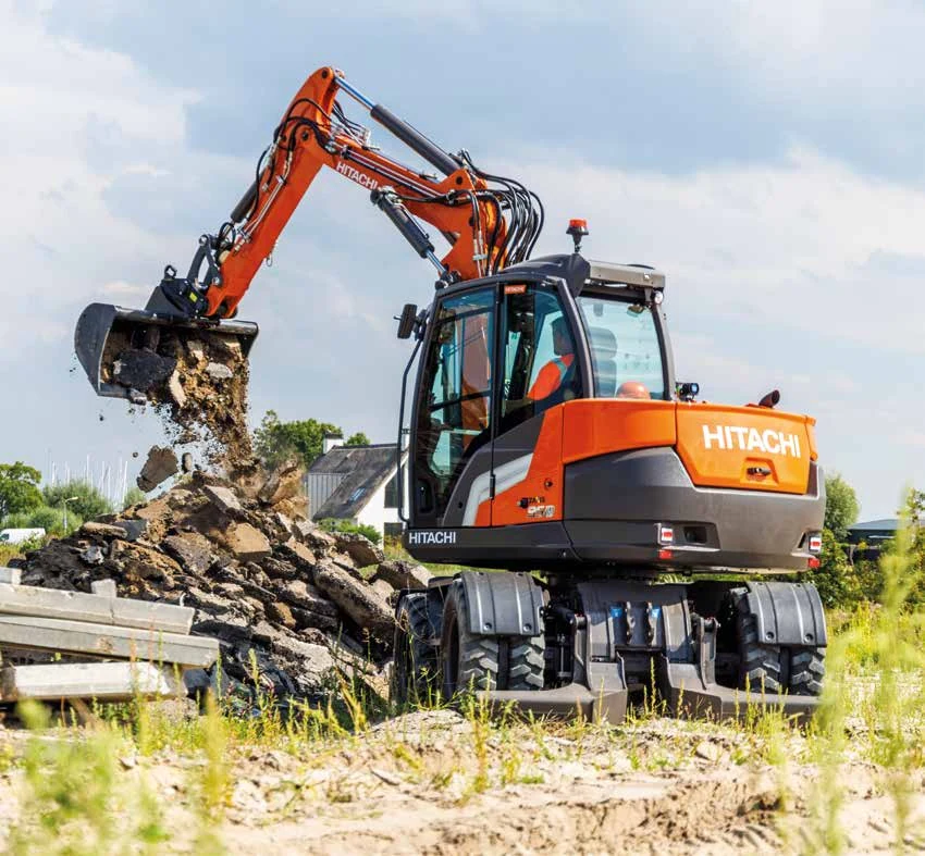 Excavadora hidráulica sobre ruedas ZAXIS