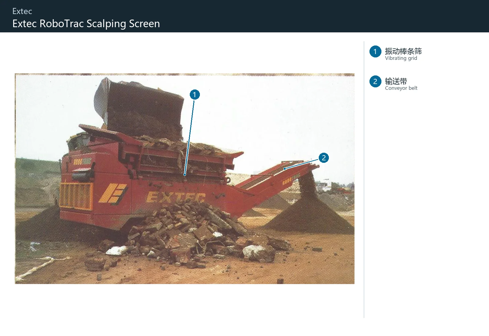 Extec Robotrac – Crawler-mounted scalping screen (2)