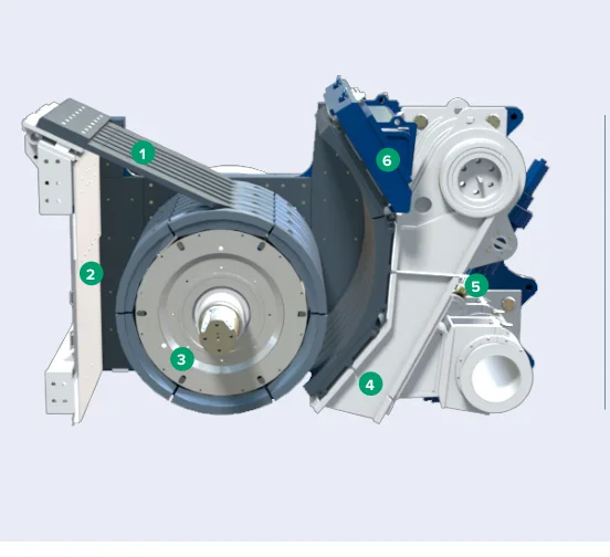FLS ERC Eccentric Roll Crushers – Esquema de ubicación de componentes