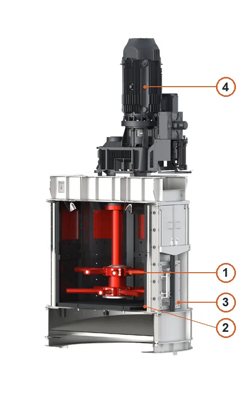 Metso Stirred Mill Ranges – Esquema de ubicación de componentes