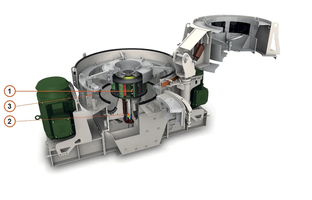 Metso Barmac B Series VSI – Esquema de ubicación de componentes