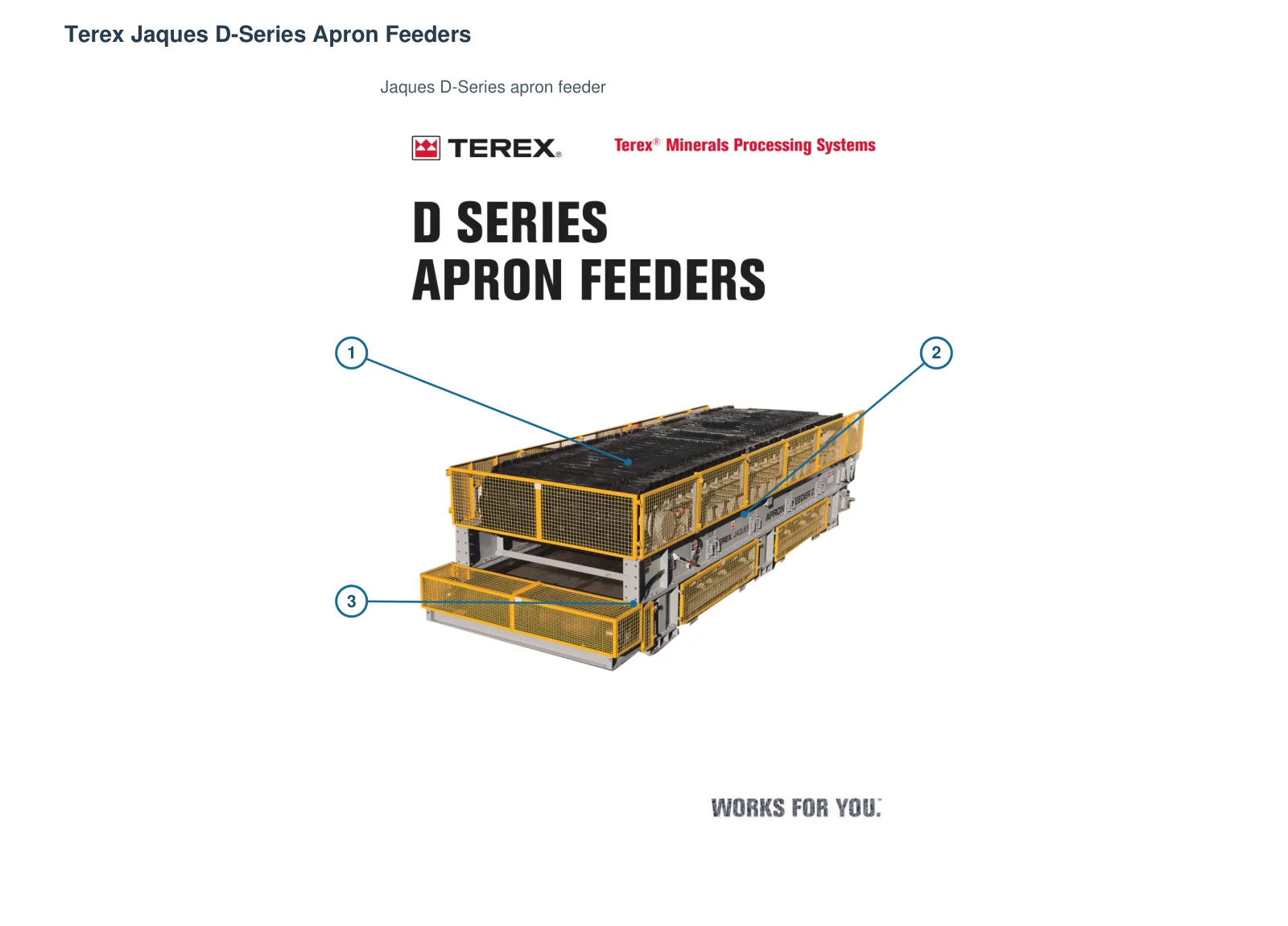Terex MPS Apron Feeder – Esquema de ubicación de componentes