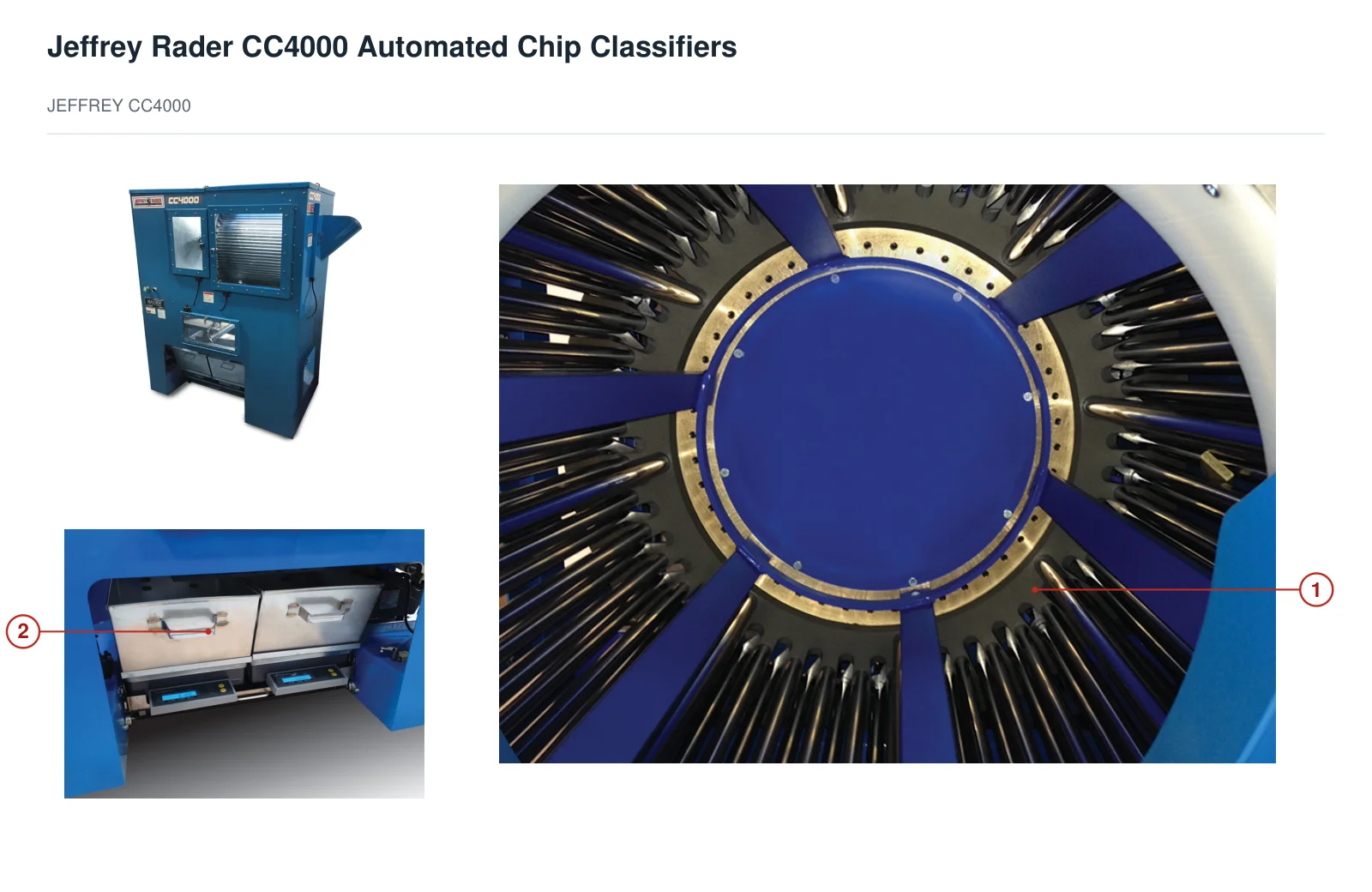 TerraSource Global Jeffrey Rader CC4000 Automated Chip Classifiers (2)